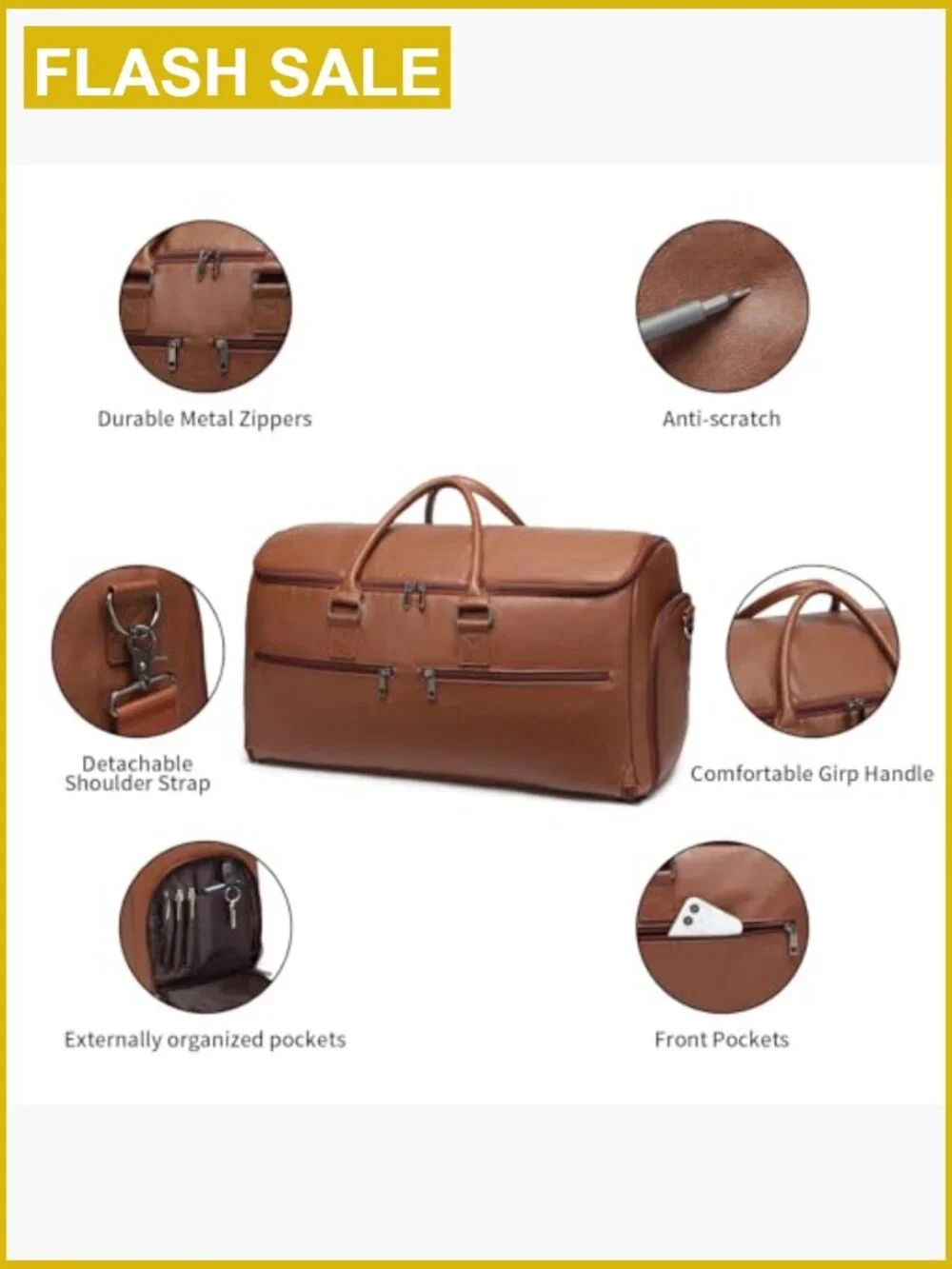 Carry On Convertible Travel Duffel Bag 2-in-1 Hanging Suitcase Business Trip Bag